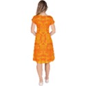 Orange Peel Abstract Batik Pattern Classic Short Sleeve Dress View4