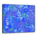 Bright Blue Paint Splatters Canvas 24  x 20  (Stretched) View1