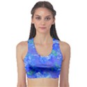 Bright Blue Paint Splatters Sports Bra View1