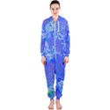 Bright Blue Paint Splatters Hooded Jumpsuit (Ladies)  View1