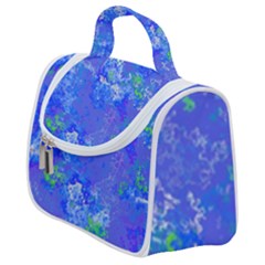 Bright Blue Paint Splatters Satchel Handbag by SpinnyChairDesigns