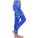 Bright Blue Paint Splatters Kids  Lightweight Velour Leggings View3