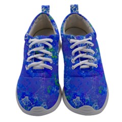 Bright Blue Paint Splatters Athletic Shoes by SpinnyChairDesigns