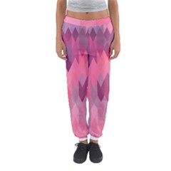 Pink Purple Diamond Pattern Women s Jogger Sweatpants by SpinnyChairDesigns