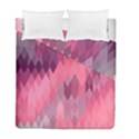 Pink Purple Diamond Pattern Duvet Cover Double Side (Full/ Double Size) View1