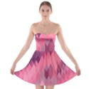 Pink Purple Diamond Pattern Strapless Bra Top Dress View1