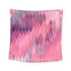 Pink Purple Diamond Pattern Square Tapestry (small) by SpinnyChairDesigns