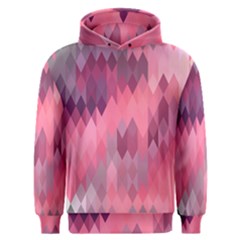 Pink Purple Diamond Pattern Men s Overhead Hoodie by SpinnyChairDesigns