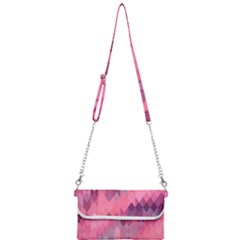 Pink Purple Diamond Pattern Mini Crossbody Handbag by SpinnyChairDesigns