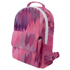 Pink Purple Diamond Pattern Flap Pocket Backpack (small) by SpinnyChairDesigns