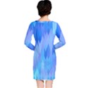 Aqua Blue Diamond Pattern Long Sleeve Nightdress View2