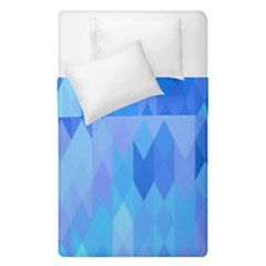 Aqua Blue Diamond Pattern Duvet Cover Double Side (single Size) by SpinnyChairDesigns