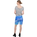 Aqua Blue Diamond Pattern Pocket Shorts View2