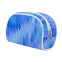 Aqua Blue Diamond Pattern Makeup Case (Small) View2