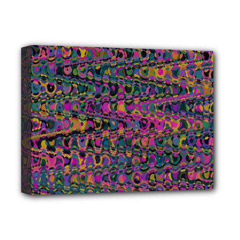 Colorful Bohemian Mosaic Pattern Deluxe Canvas 16  X 12  (stretched)  by SpinnyChairDesigns