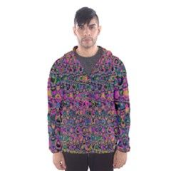 Colorful Bohemian Mosaic Pattern Men s Hooded Windbreaker by SpinnyChairDesigns