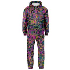 Colorful Bohemian Mosaic Pattern Hooded Jumpsuit (men)  by SpinnyChairDesigns