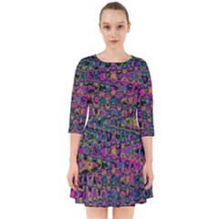 Colorful Bohemian Mosaic Pattern Smock Dress