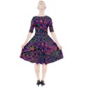 Colorful Bohemian Mosaic Pattern Quarter Sleeve A-Line Dress View2