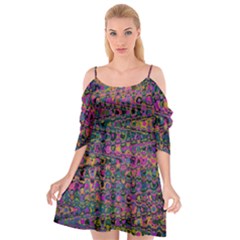 Colorful Bohemian Mosaic Pattern Cutout Spaghetti Strap Chiffon Dress by SpinnyChairDesigns