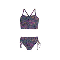 Colorful Bohemian Mosaic Pattern Girls  Tankini Swimsuit by SpinnyChairDesigns