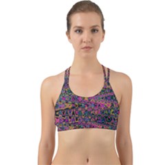 Colorful Bohemian Mosaic Pattern Back Web Sports Bra by SpinnyChairDesigns