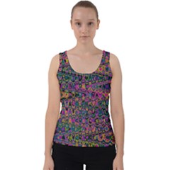 Colorful Bohemian Mosaic Pattern Velvet Tank Top by SpinnyChairDesigns