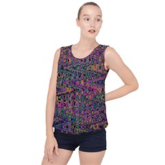 Colorful Bohemian Mosaic Pattern Bubble Hem Chiffon Tank Top by SpinnyChairDesigns