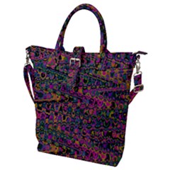 Colorful Bohemian Mosaic Pattern Buckle Top Tote Bag by SpinnyChairDesigns