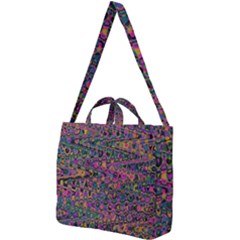 Colorful Bohemian Mosaic Pattern Square Shoulder Tote Bag by SpinnyChairDesigns