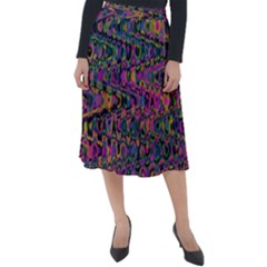 Colorful Bohemian Mosaic Pattern Classic Velour Midi Skirt  by SpinnyChairDesigns