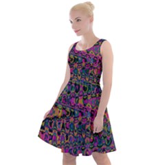 Colorful Bohemian Mosaic Pattern Knee Length Skater Dress by SpinnyChairDesigns