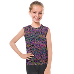 Colorful Bohemian Mosaic Pattern Kids  Mesh Tank Top by SpinnyChairDesigns