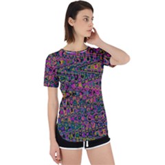 Colorful Bohemian Mosaic Pattern Perpetual Short Sleeve T-shirt by SpinnyChairDesigns