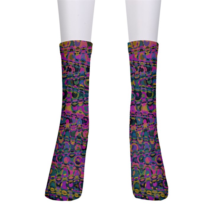 Colorful Bohemian Mosaic Pattern Men s Crew Socks