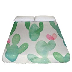 Photography-backdrops-for-baby-pictures-cactus-photo-studio-background-for-birthday-shower-xt-5654 Fitted Sheet (california King Size) by Sobalvarro