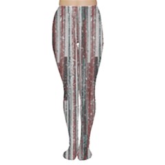 Abstract Grunge Stripes Red White Green Tights by SpinnyChairDesigns