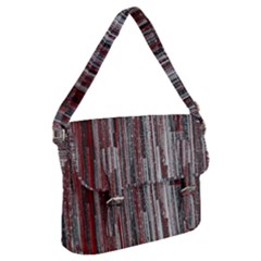 Abstract Grunge Stripes Red White Green Buckle Messenger Bag by SpinnyChairDesigns