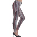 Abstract Grunge Stripes Red White Green Lightweight Velour Leggings View4