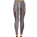 Abstract Grunge Stripes Red White Green Inside Out Leggings View4