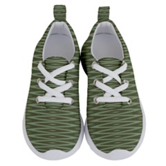 Chive And Olive Stripes Pattern Running Shoes by SpinnyChairDesigns