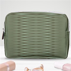 Chive And Olive Stripes Pattern Make Up Pouch (medium) by SpinnyChairDesigns