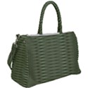 Chive and Olive Stripes Pattern Duffel Travel Bag View2