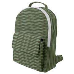 Chive And Olive Stripes Pattern Flap Pocket Backpack (small) by SpinnyChairDesigns