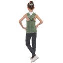 Chive and Olive Stripes Pattern Kids  Sleeveless Hoodie View2