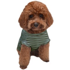 Chive And Olive Stripes Pattern Dog T-shirt by SpinnyChairDesigns