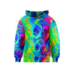 Abstract Art Tie Dye Rainbow Kids  Pullover Hoodie by SpinnyChairDesigns