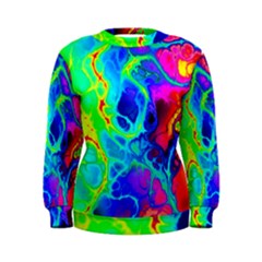 Abstract Art Tie Dye Rainbow Women s Sweatshirt by SpinnyChairDesigns