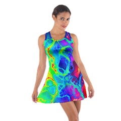 Abstract Art Tie Dye Rainbow Cotton Racerback Dress by SpinnyChairDesigns