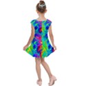 Abstract Art Tie Dye Rainbow Kids  Cap Sleeve Dress View2